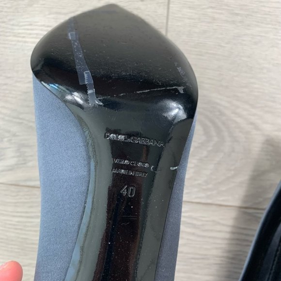 Dolce & Gabbana Satin Pointed Toe Heels - Picture 12 of 15